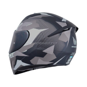 Casco certificado para moto MT Helmets Stinger Tracker Gris Mate Todomoto Guatemala