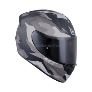 Casco certificado para moto MT Helmets Stinger Tracker Gris Mate Todomoto Guatemala